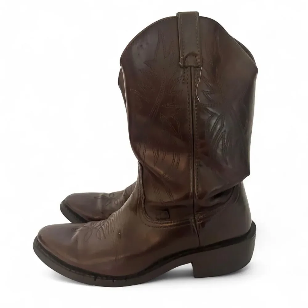 Justin Brown leather cowboy boots with a western vibe mens size 10D